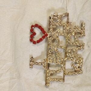 Vintage Tupperware Rhinestone Brouch